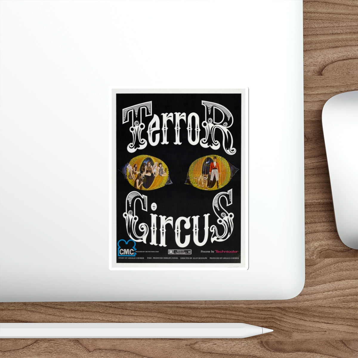 TERROR CIRCUS (BARN OF THE NAKED DEAD) 1973 Movie Poster STICKER Vinyl Die-Cut Decal-The Sticker Space