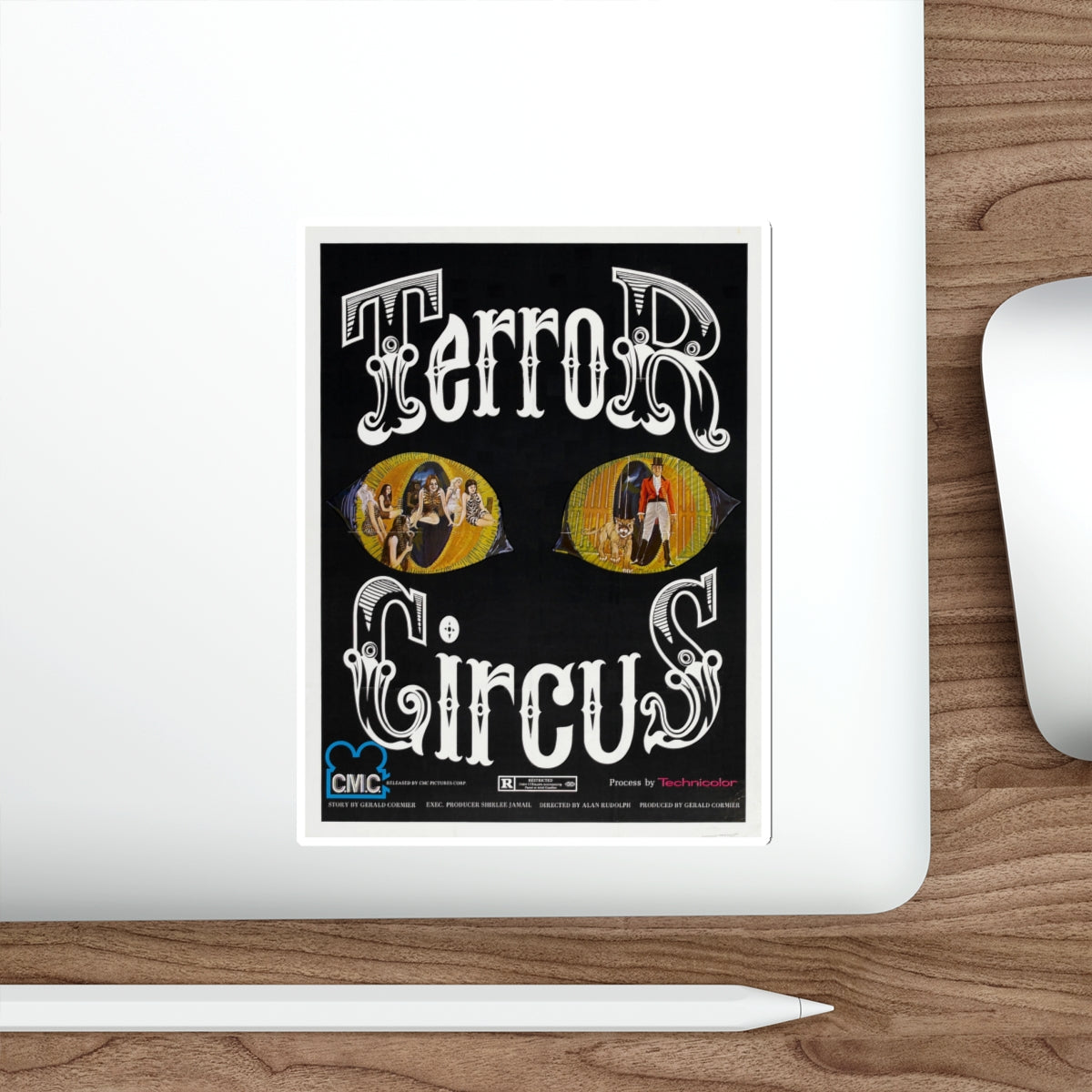 TERROR CIRCUS (BARN OF THE NAKED DEAD) 1973 Movie Poster STICKER Vinyl Die-Cut Decal-The Sticker Space