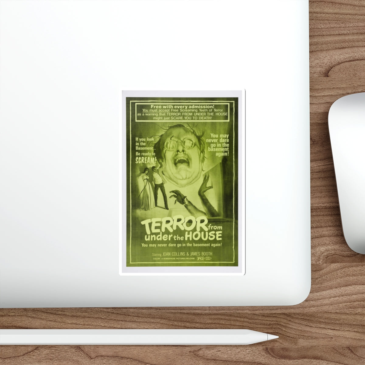 TERROR FROM UNDER THE HOUSE (AFTER JENNY DIED) 1971 Movie Poster STICKER Vinyl Die-Cut Decal-The Sticker Space