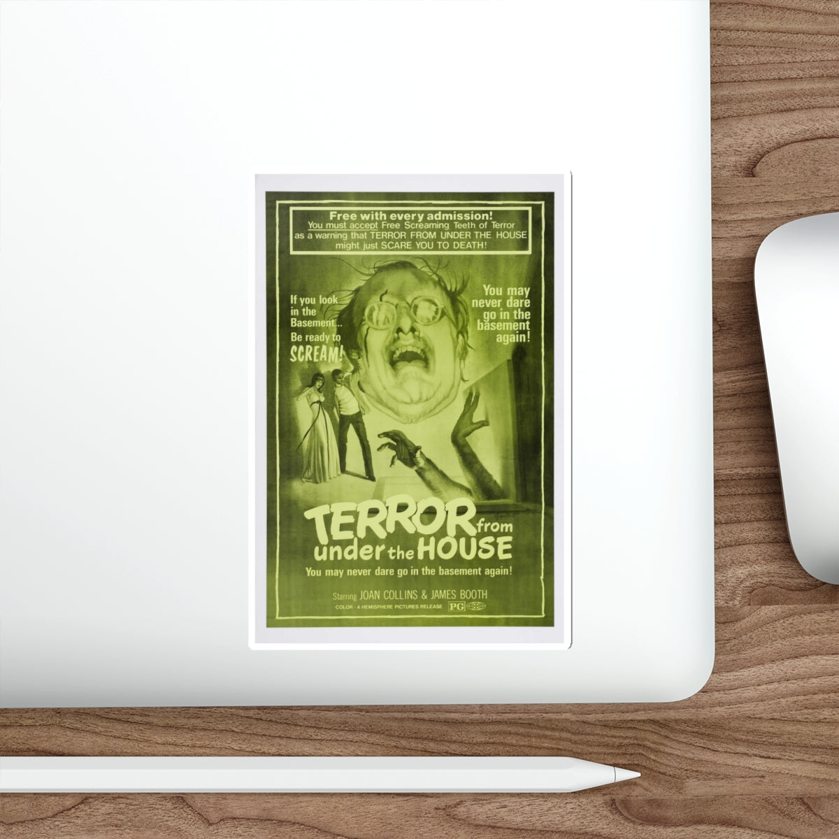 TERROR FROM UNDER THE HOUSE (AFTER JENNY DIED) 1971 Movie Poster STICKER Vinyl Die-Cut Decal-The Sticker Space