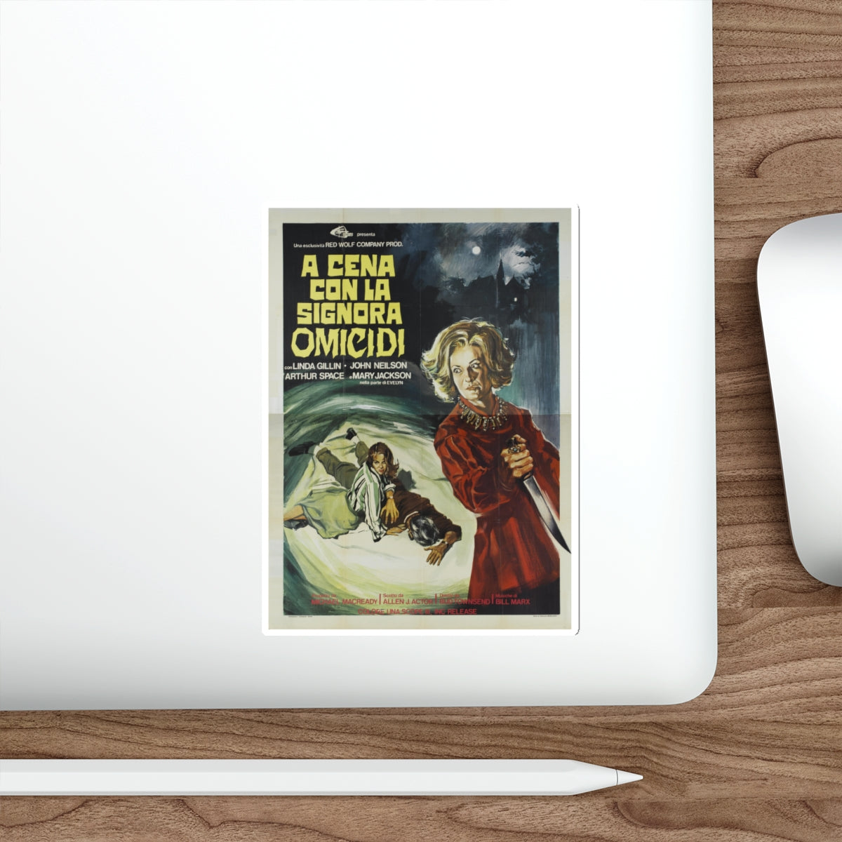 TERROR HOUSE (ITALIAN) 1972 Movie Poster STICKER Vinyl Die-Cut Decal-The Sticker Space