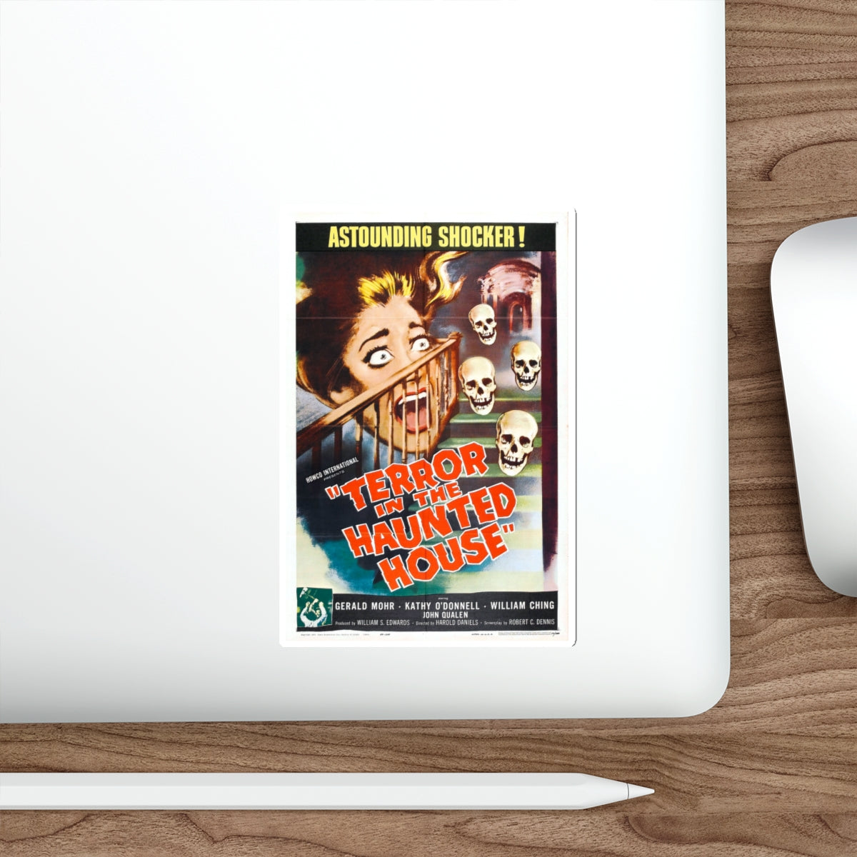 TERROR IN THE HAUNTED HOUSE 1958 Movie Poster STICKER Vinyl Die-Cut Decal-The Sticker Space
