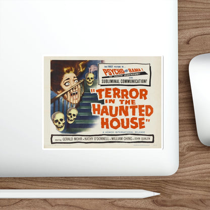 TERROR IN THE HAUNTED HOUSE (2) 1958 Movie Poster STICKER Vinyl Die-Cut Decal-The Sticker Space