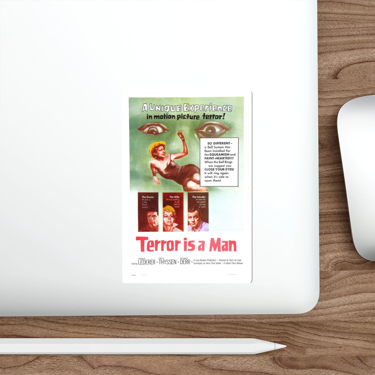 TERROR IS A MAN 1959 Movie Poster STICKER Vinyl Die-Cut Decal-The Sticker Space
