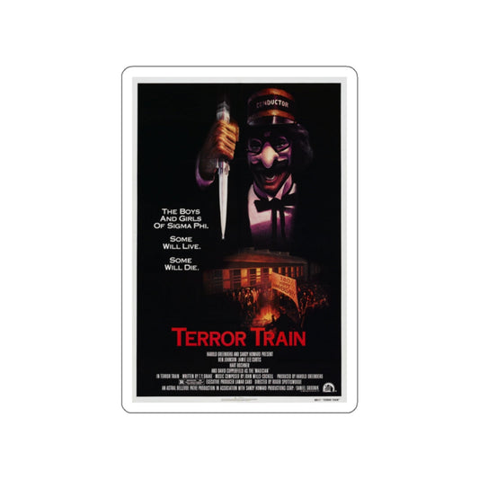 TERROR TRAIN 1980 Movie Poster STICKER Vinyl Die-Cut Decal-White-The Sticker Space
