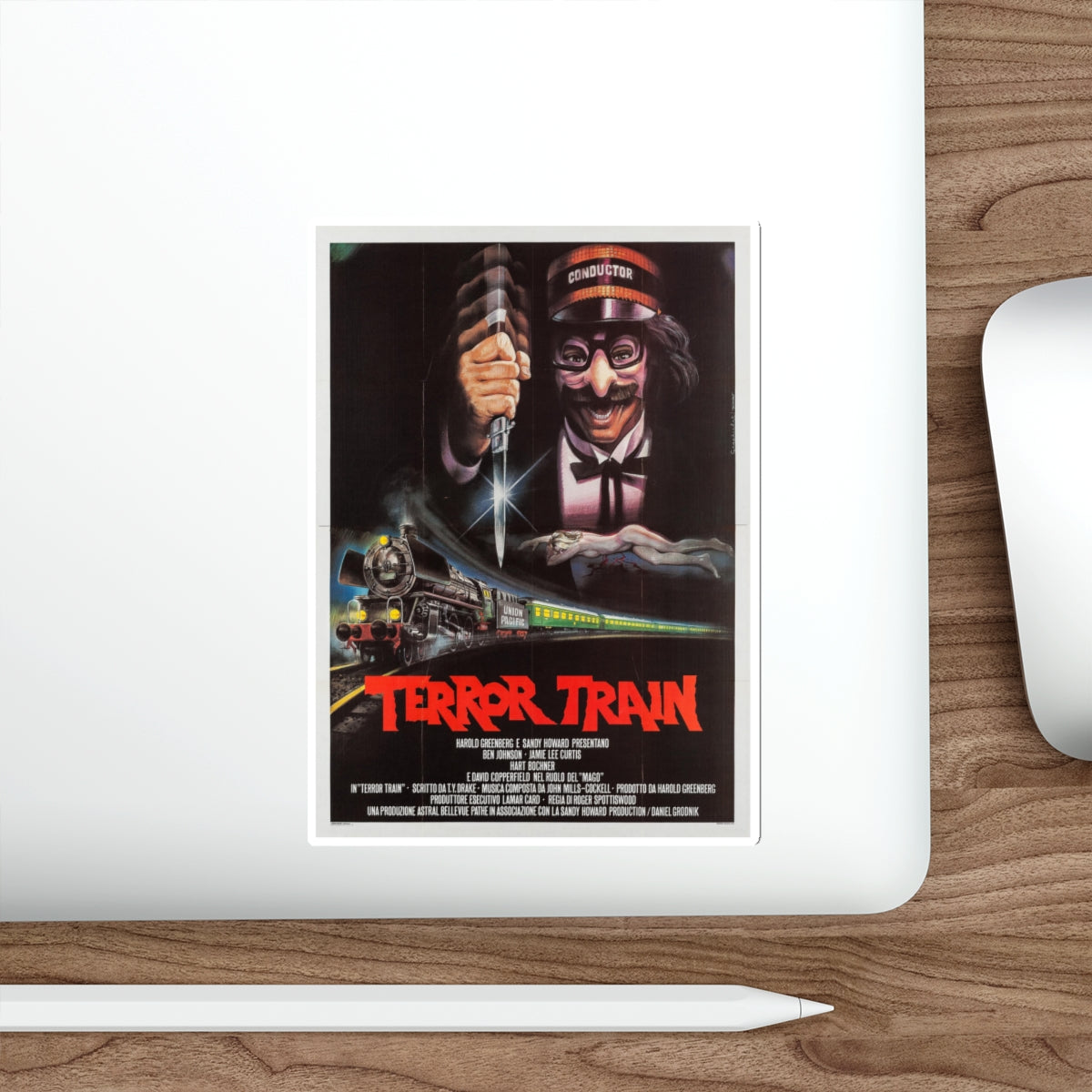 TERROR TRAIN (ITALIAN) 1980 Movie Poster STICKER Vinyl Die-Cut Decal-The Sticker Space