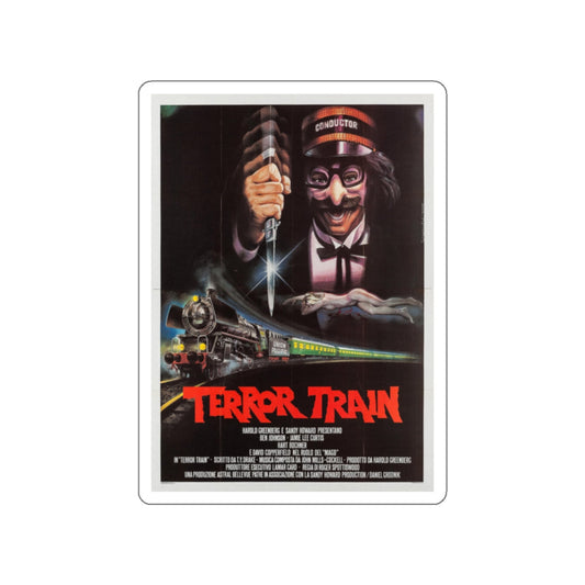 TERROR TRAIN (ITALIAN) 1980 Movie Poster STICKER Vinyl Die-Cut Decal-White-The Sticker Space