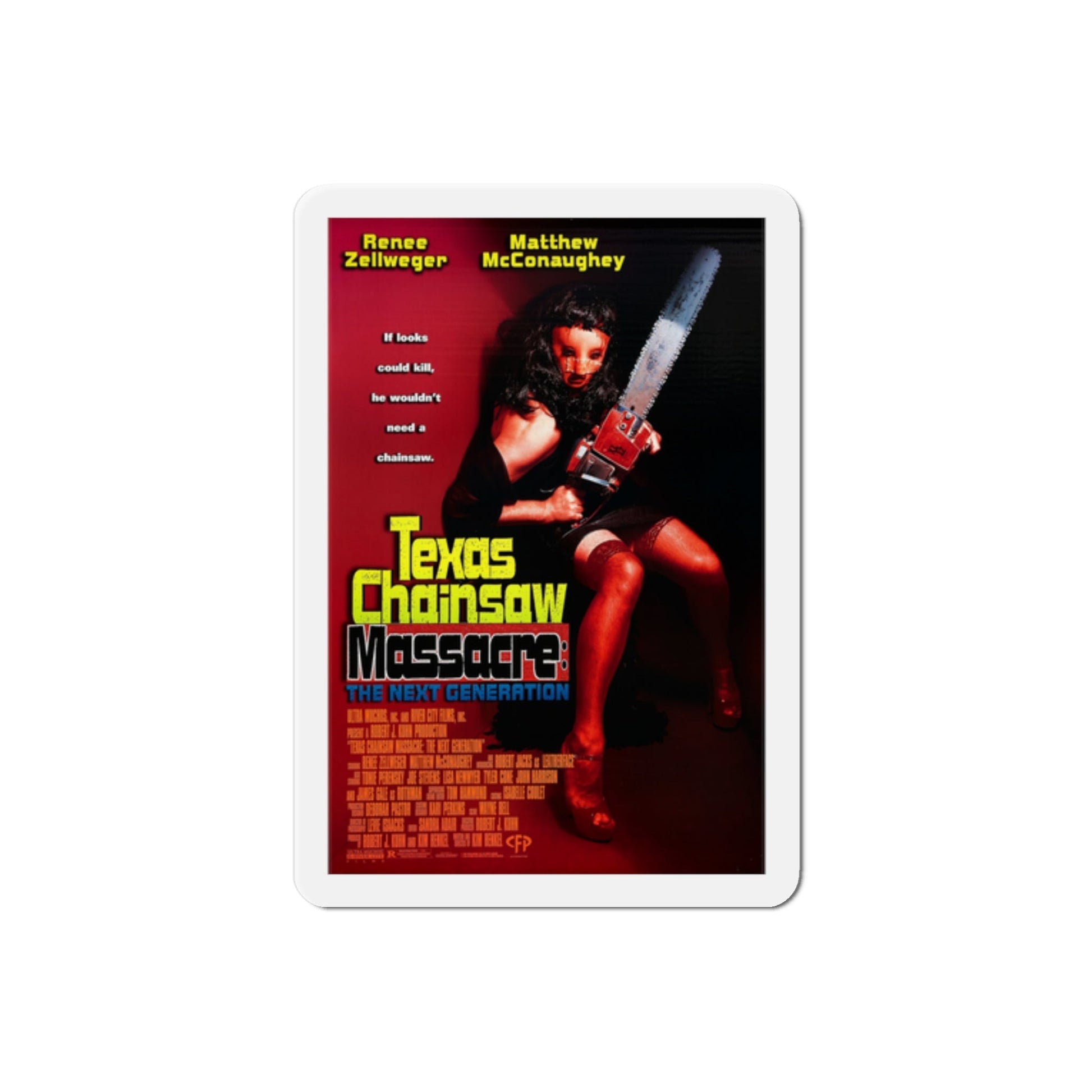 Texas Chainsaw Massacre The Next Generation 1994 Movie Poster Die-Cut Magnet-2" x 2"-The Sticker Space