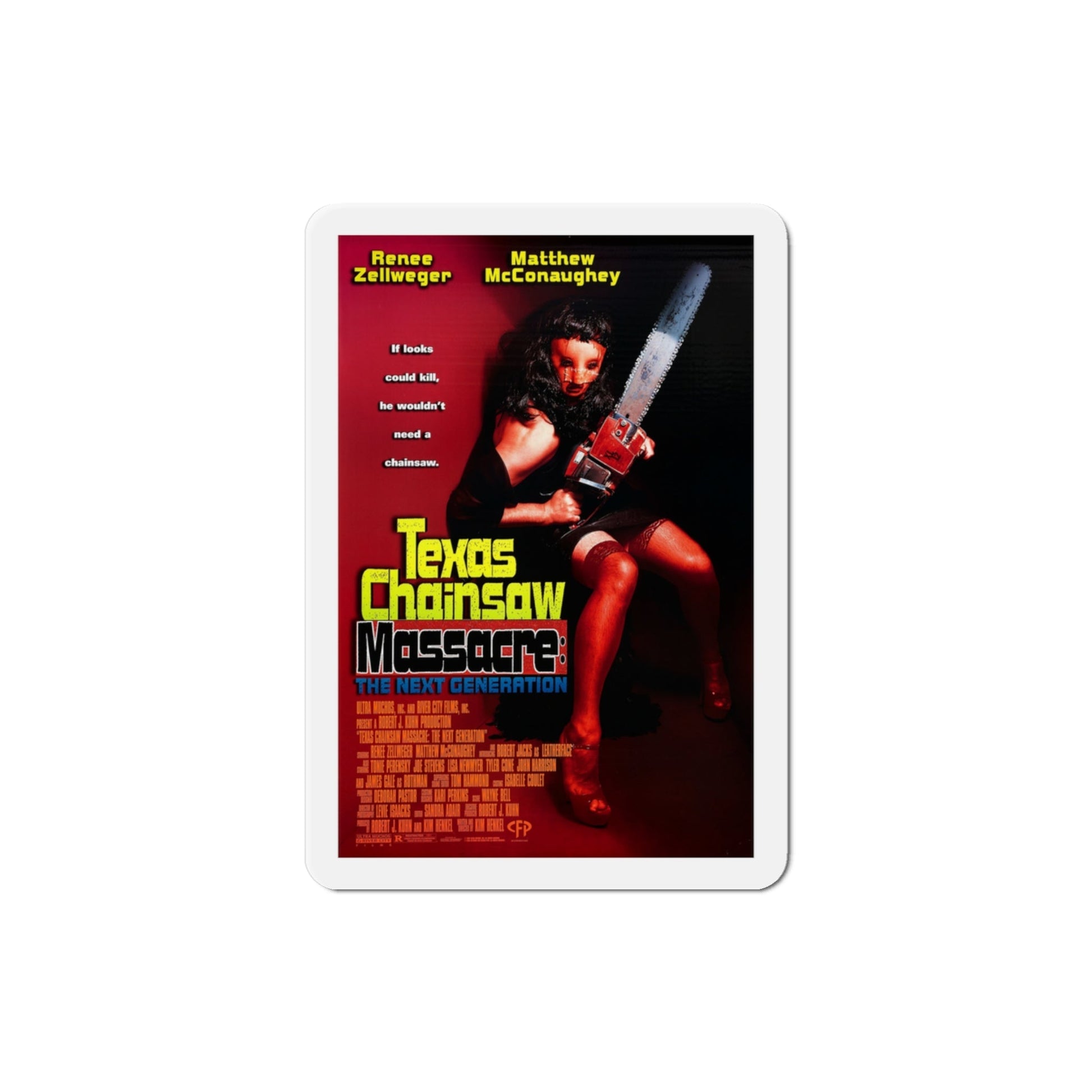 Texas Chainsaw Massacre The Next Generation 1994 Movie Poster Die-Cut Magnet-3" x 3"-The Sticker Space
