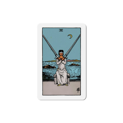 The 2 of Swords (Tarot Card) Die-Cut Magnet-6 Inch-The Sticker Space
