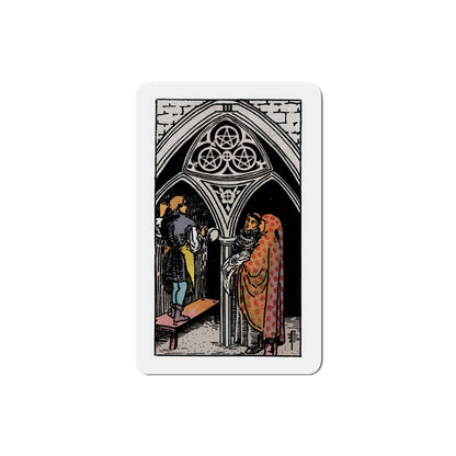 The 3 of Pentacles (Tarot Card) Die-Cut Magnet-4 Inch-The Sticker Space