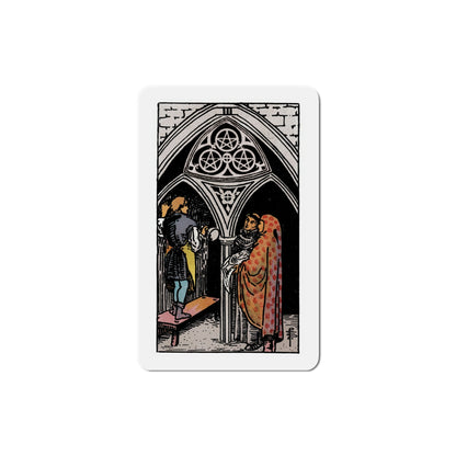 The 3 of Pentacles (Tarot Card) Die-Cut Magnet-6 Inch-The Sticker Space