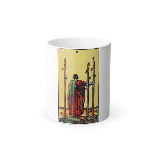 The 3 of Wands (Tarot Card) Color Changing Mug 11oz-11oz-The Sticker Space