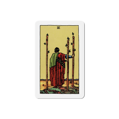 The 3 of Wands (Tarot Card) Die-Cut Magnet-3 Inch-The Sticker Space