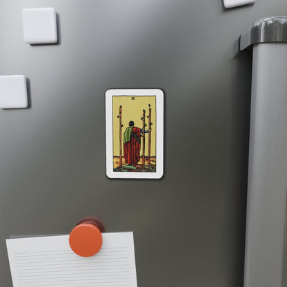 The 3 of Wands (Tarot Card) Die-Cut Magnet-The Sticker Space