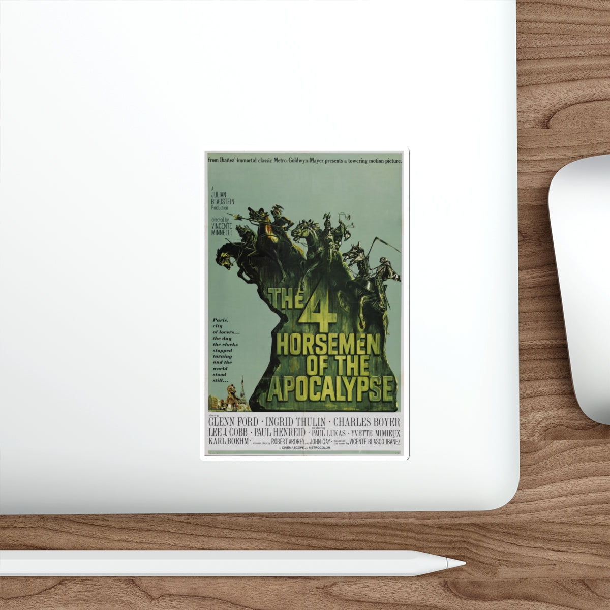 THE 4 HORSEMEN OF THE APOCALYPSE 1962 Movie Poster STICKER Vinyl Die-Cut Decal-The Sticker Space