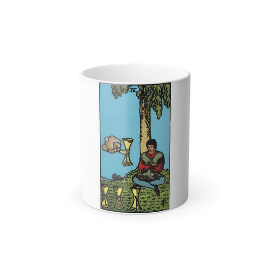 The 4 of Cups (Tarot Card) Color Changing Mug 11oz-11oz-The Sticker Space