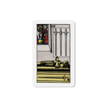 The 4 of Swords (Tarot Card) Die-Cut Magnet-6 Inch-The Sticker Space