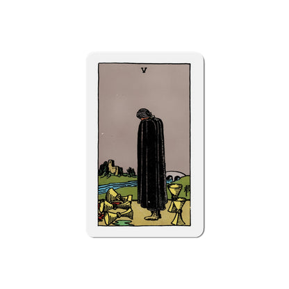 The 5 of Cups (Tarot Card) Die-Cut Magnet-4 Inch-The Sticker Space