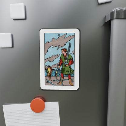 The 5 of Swords (Tarot Card) Die-Cut Magnet-The Sticker Space