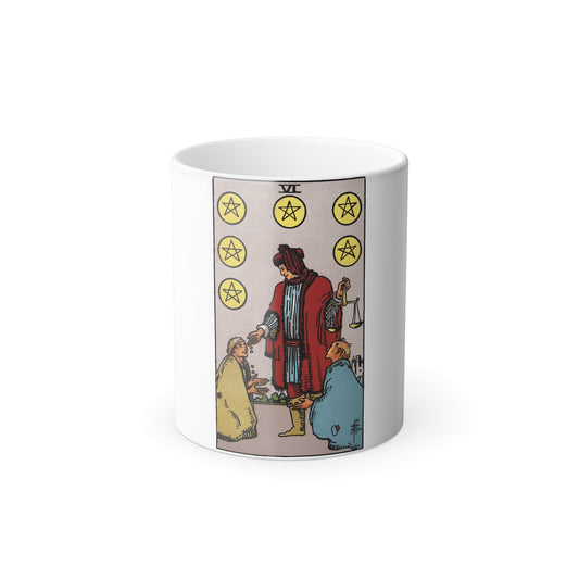 The 6 of Pentacles (Tarot Card) Color Changing Mug 11oz-11oz-The Sticker Space