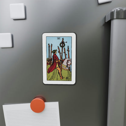 The 6 of Wands (Tarot Card) Die-Cut Magnet-The Sticker Space