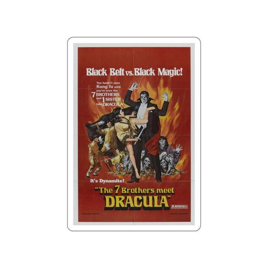 THE 7 BROTHERS MEET DRACULA 1974 Movie Poster STICKER Vinyl Die-Cut Decal-White-The Sticker Space