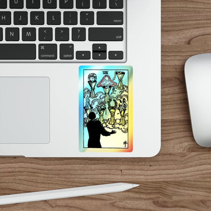 The 7 of Cups (Tarot Card) Holographic STICKER Die-Cut Vinyl Decal-The Sticker Space