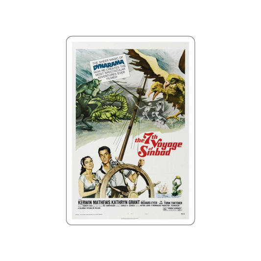 THE 7TH VOYAGE OF SINBAD 1958 Movie Poster STICKER Vinyl Die-Cut Decal-White-The Sticker Space