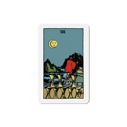 The 8 of Cups (Tarot Card) Die-Cut Magnet-5 Inch-The Sticker Space