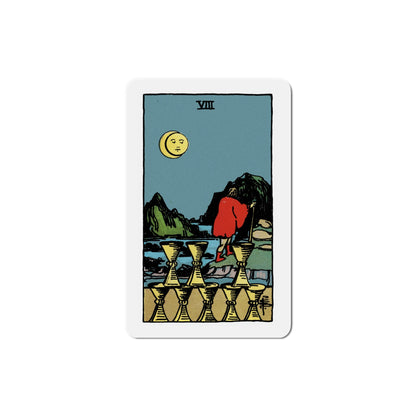 The 8 of Cups (Tarot Card) Die-Cut Magnet-6 Inch-The Sticker Space
