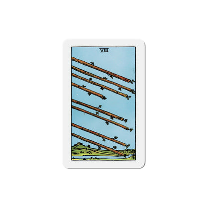The 8 of Wands (Tarot Card) Die-Cut Magnet-6 Inch-The Sticker Space