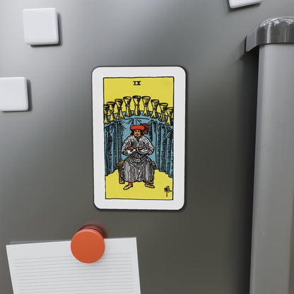 The 9 of Cups (Tarot Card) Die-Cut Magnet-The Sticker Space