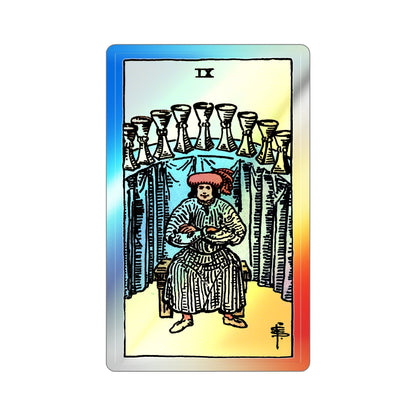 The 9 of Cups (Tarot Card) Holographic STICKER Die-Cut Vinyl Decal-3 Inch-The Sticker Space