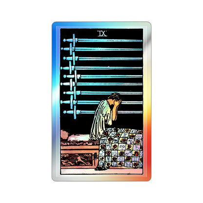 The 9 of Swords (Tarot Card) Holographic STICKER Die-Cut Vinyl Decal-2 Inch-The Sticker Space