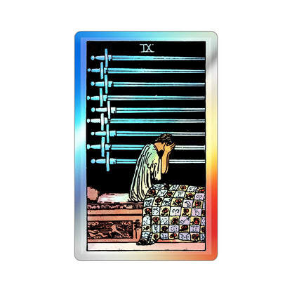 The 9 of Swords (Tarot Card) Holographic STICKER Die-Cut Vinyl Decal-3 Inch-The Sticker Space