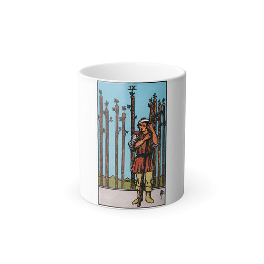 The 9 of Wands (Tarot Card) Color Changing Mug 11oz-11oz-The Sticker Space