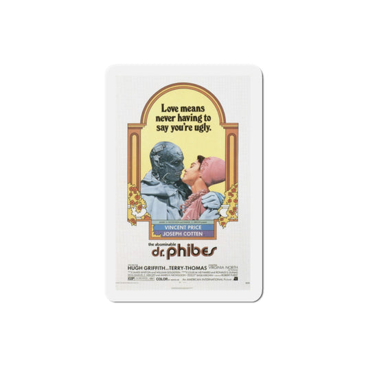 The Abominable Dr Phibes 1971 Movie Poster Die-Cut Magnet-2" x 2"-The Sticker Space