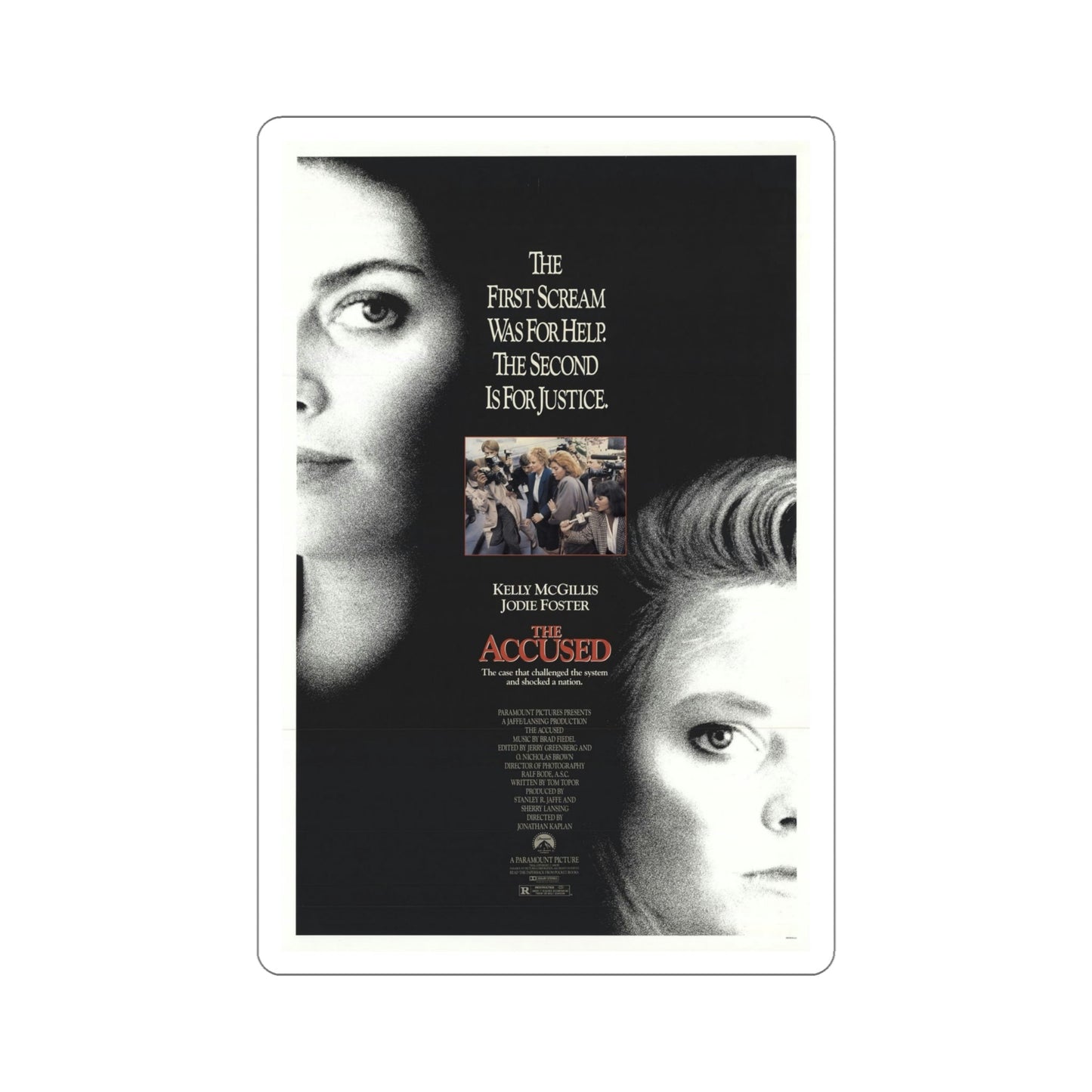 The Accused 1988 Movie Poster STICKER Vinyl Die-Cut Decal-5 Inch-The Sticker Space