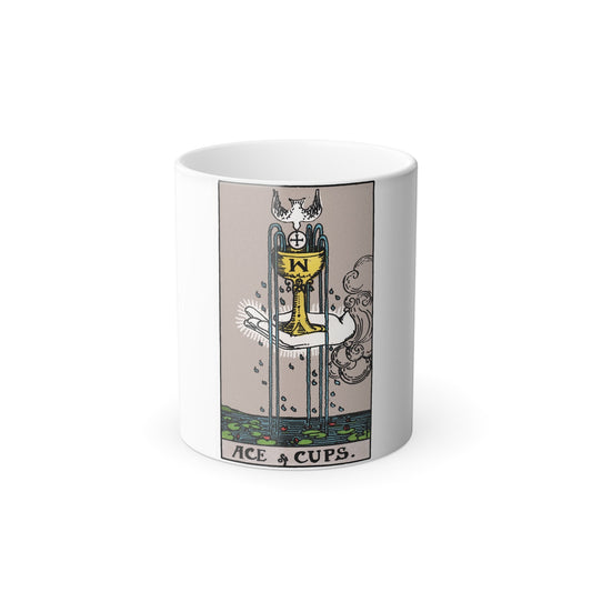 The Ace of Cups (Tarot Card) Color Changing Mug 11oz-11oz-The Sticker Space