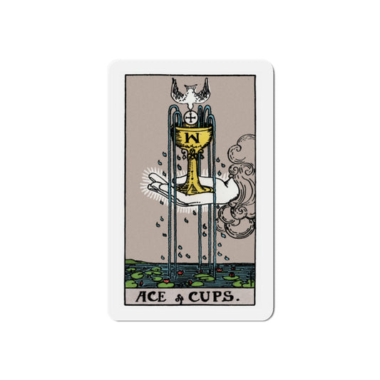 The Ace of Cups (Tarot Card) Die-Cut Magnet-2 Inch-The Sticker Space
