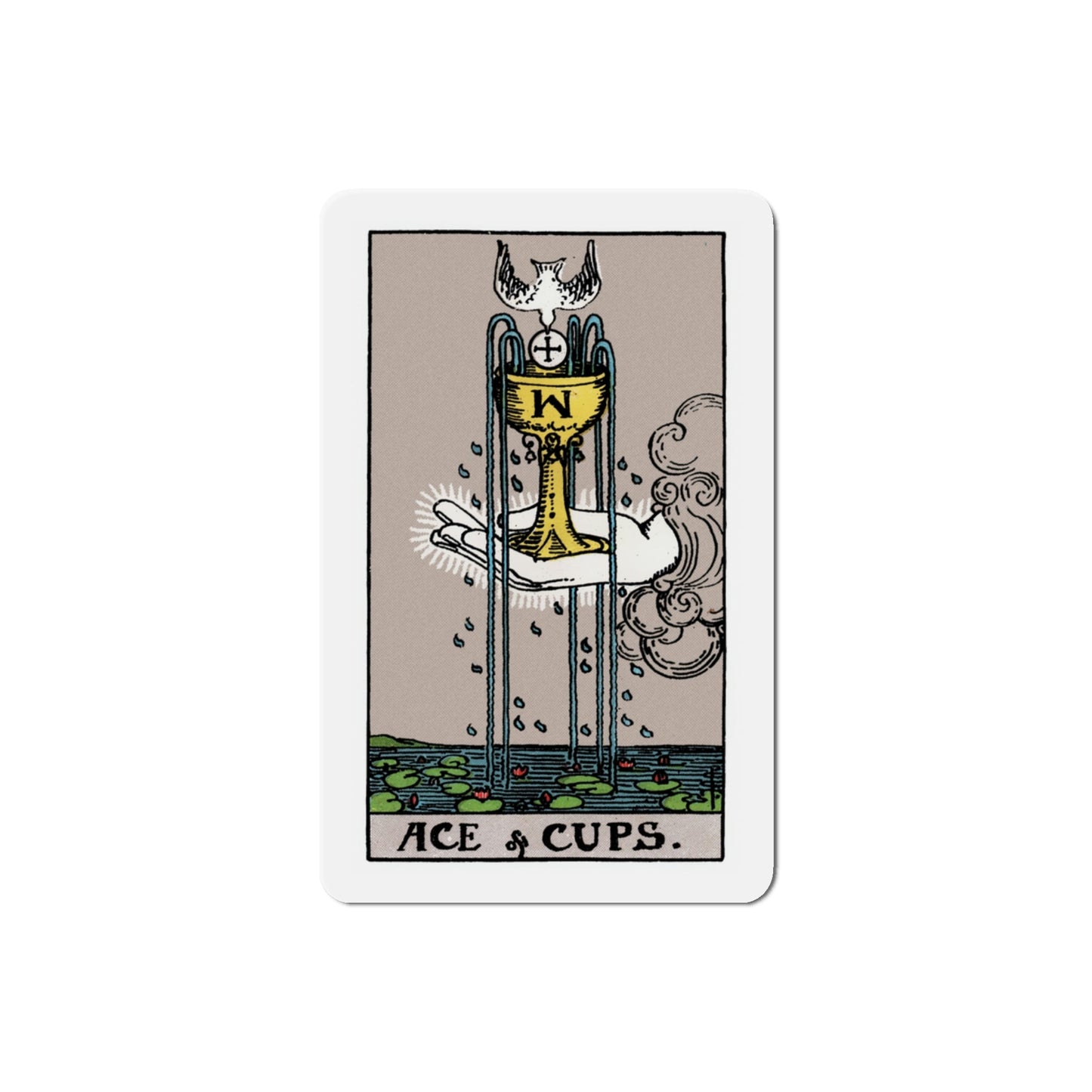 The Ace of Cups (Tarot Card) Die-Cut Magnet-3 Inch-The Sticker Space