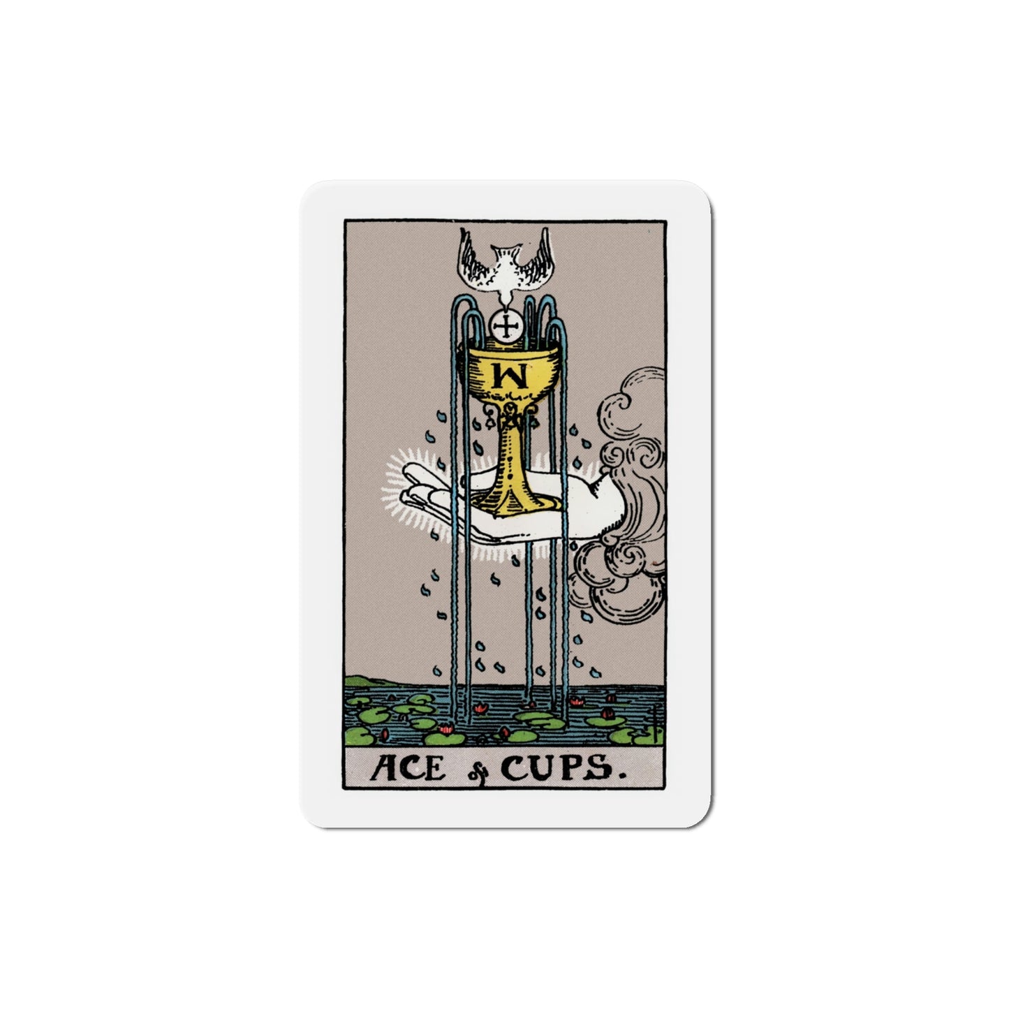 The Ace of Cups (Tarot Card) Die-Cut Magnet-4 Inch-The Sticker Space