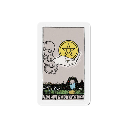 The Ace of Pentacles (Tarot Card) Die-Cut Magnet-3 Inch-The Sticker Space