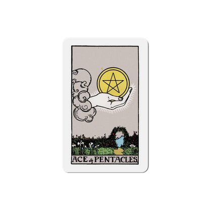 The Ace of Pentacles (Tarot Card) Die-Cut Magnet-4 Inch-The Sticker Space