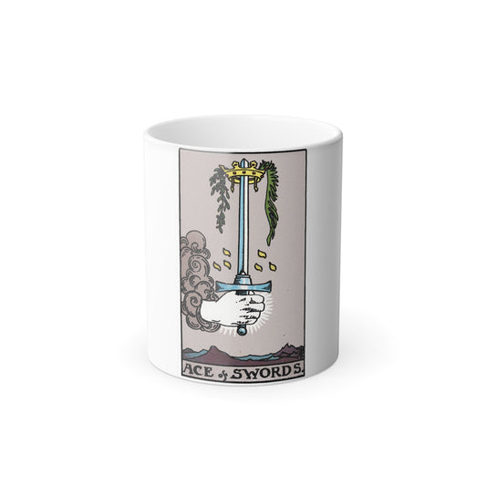The Ace of Swords (Tarot Card) Color Changing Mug 11oz-11oz-The Sticker Space