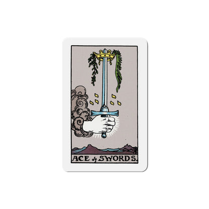 The Ace of Swords (Tarot Card) Die-Cut Magnet-4 Inch-The Sticker Space