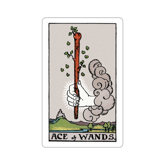 The Ace of Wands (Rider Waite Tarot Deck) STICKER Vinyl Die-Cut Decal-6 Inch-The Sticker Space