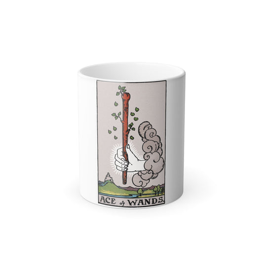 The Ace of Wands (Tarot Card) Color Changing Mug 11oz-11oz-The Sticker Space