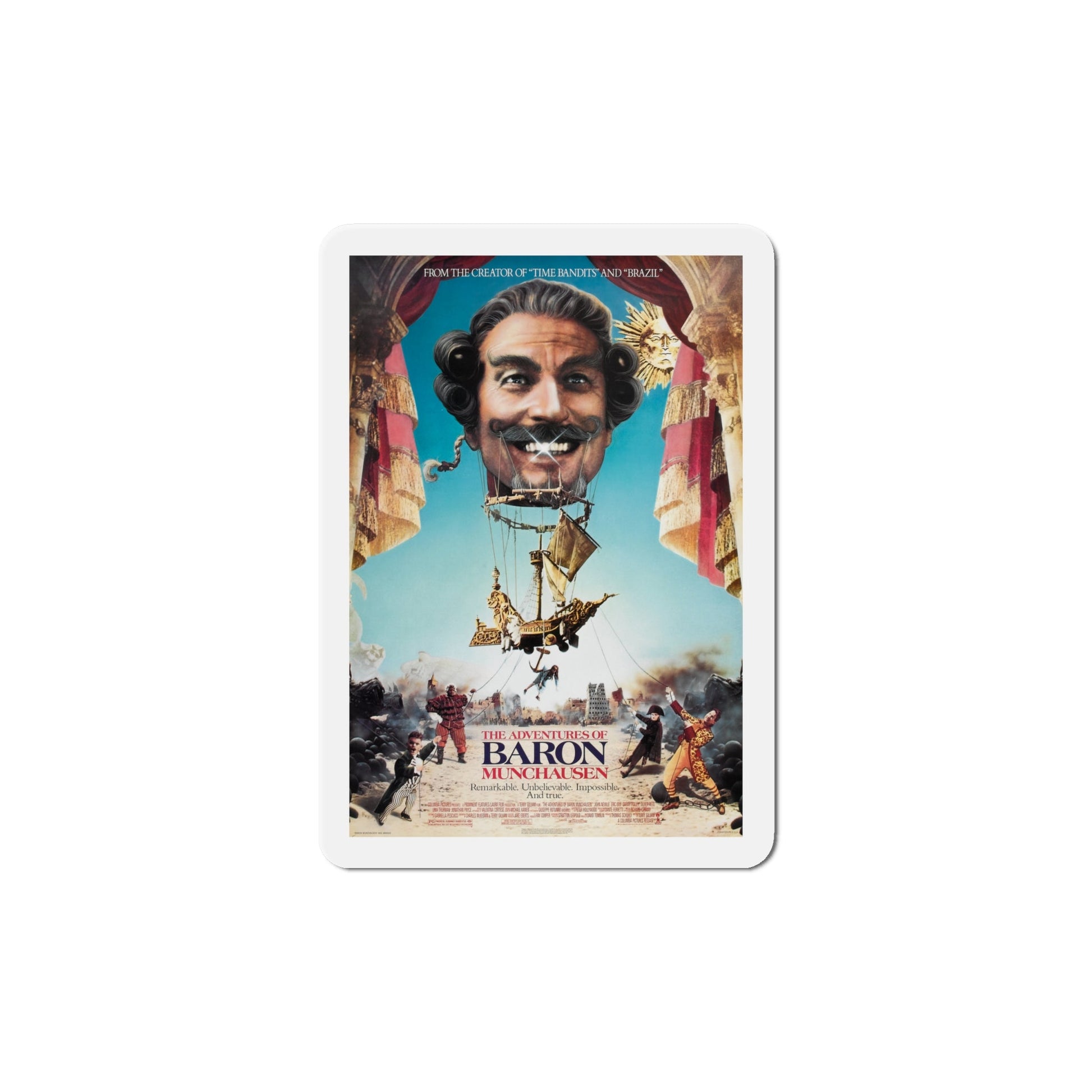 The Adventures of Baron Munchausen 1989 Movie Poster Die-Cut Magnet-6 × 6"-The Sticker Space